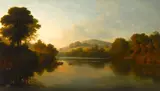 John Glover Ows, Lake at Great Barr, oil on canvas