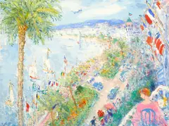 Holiday in Nice by Duane Alt, oil on canvas, sold May 2022