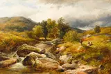 Ra George Vicat Cole, Summertime in North Wales, oil on canvas