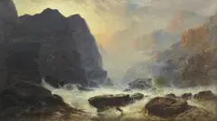 George Blackie Sticks, The Coast of Skye, Storm Clearing Off, oil on canvas