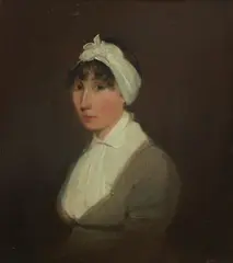 William Allan, A pair of portraits Elizabeth Innes, half length and John Wright, half length