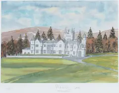 Hrh King Charles III, Balmoral, limited edition print, 18/100