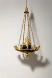 Kronleuchter zu zwölf Armen by George Morant (Morant & London) Co, Um 1800, Bronze, feuervergoldet, schwarz patiniert. 126 cm; Ø 62 cm (49 ⅝ in.; Ø 24 ⅜ in.), sold Dec 2016