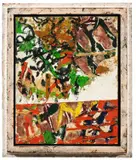 Markus Lüpertz, Horizont, 1992, Mischtechnik auf Leinwand, im bemalten Original-Künstlerrahmen