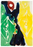 Ohne Titel by Ernst Wilhelm Nay, 1965, Aquarell und Farbtusche auf genarbtem Velin, sold Nov 2015
