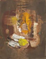 Gerhard Hoehme, Topas-Leuchten, 1956, Öl auf Leinwand
