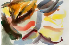 Wolfgang Hollegha, Ohne Titel, 1981, Aquarell auf Velin