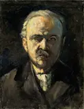 Lesser Ury, Selbstbildnis, Um 1924, Öl auf Leinwand. Doubliert
