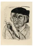 Max Beckmann, Selbstbildnis, 1946, Lithographie auf glattem Papier (Wz. Holland)