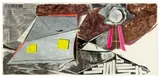 Thomas Scheibitz, Ohne Titel, 2002, Acryl, Tempera, Frottage mit Kohle und Bleistift auf Papier