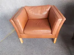 Mogens Hansen, BROWN LEATHER ARMCHAIR