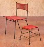 Clement Meadmore, CORD CHAIR AND CORD FOOT STOOL