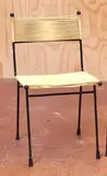 Clement Meadmore, TWO WHITE CORD DINING CHAIRS