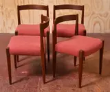 Nanna Ditzel, FOUR TEAK UPHOLSTERED DINING CHAIRS