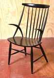 Illum Wikkelso, ARM CHAIR, black lacquered timber