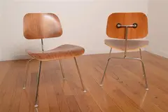Charles Eames, RAY EAMES (1912-1988)A SET OF DCM DINING CHAIRS, designed 1946, 1912, chromed metal, plywood, rubber
