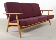 Hans J. Wegner, A GE-240/3 SOFA, designed c.1955, 1955, oak, fabric