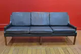 Rud Thygesen, A THREE SEAT SOFA, leather, rosewood