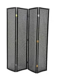 Eilen Gray, A FOLDING SCREEN, DESIGNED 1930, 1930, lacquered wood, perforated metal sheet