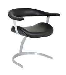 Kjell Grant, A MONTREAL CHAIR, DESIGNED 1966, 1966, steel, leather
