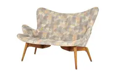 Grant Featherston, A R161 CONTOUR SETTEE, DESIGNED 1951, 1951, silky oak, fabric
