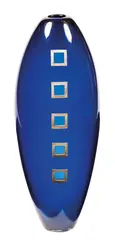 Matthew Curtis, Blue Vessel 1997 blown glass with metal, 1997, blown glass with metal