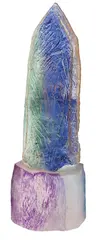 Tower sandcast glass by Pamela Stadus, sandcast glass, sold Aug 2012