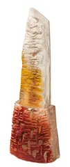 Tower sandcast glass by Pamela Stadus, sandcast glass, sold Aug 2012