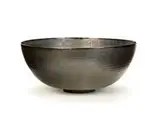 Glazed bowl by Gertrud and Otto Natzler, c. 1955, Ceramic bowl with Gunmetal glaze, sold Oct 2010