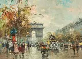 Antoine Blanchard, Untitled (Paris Scene)