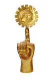 Pedro Friedeberg, Hand/Sun sculpture, c. 1970, Painted wood