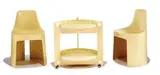 Luigi Massoni, Food trolly cart and a pair of associated chairs, c. 1976, Fratelli Guzzini, Italy