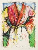 Multicolored Robe (for the Seoul Olympics) by Jim Dine, 1988, Lithograph, sold Oct 2010