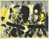 Anatoli Papanian, Don Quixote, the Woman and the Death, 1991, Etching on paper