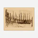 James Abbott McNeill Whistler, Billingsgate, 1859, drypoint etching