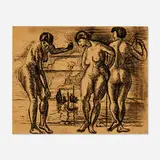 Hayley Lever, Three Graces, 1933, Lithographic crayon