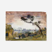 James Patterson, Edinburgh from Craigleith, gouache on paper