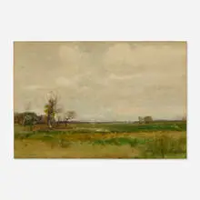 Gray Skies by John Francis Murphy, 1890, watercolor on paper, sold Sep 2020