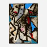 Perle Fine, Deep of the Night, etching with hand-coloring on paper