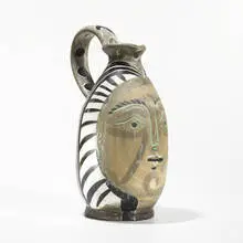 Pablo Picasso, Femme du Barbu pitcher, 1953, glazed earthenware