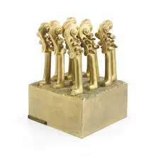 Arman 1928-2005, Violins, 1981, cast and gilt aluminum