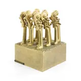Arman 1928-2005, Violins, 1981, cast and gilt aluminum
