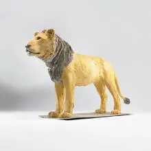 Stephan Balkenhol b. 1957, untitled (lion), 1984, painted plaster over steel, enameled steel