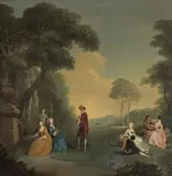 Jean-Baptiste Pater, Fête champêtre, oil on canvas