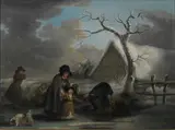 George Morland, Skating, oil on canvas