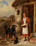 James Hardy Jnr, Feeding time, oil on canvas
