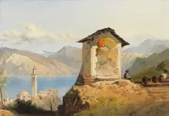 George Edwards Hering, Italian coastal views, a pair, oil on board