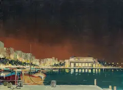 D'Oyly-John, The harbour at Cannes, a pair, oil on canvas