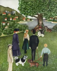 Eden Box, Saint Roc, patron saint of dogs, oil on canvas
