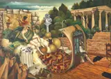 Eduardo Torassa, Surrealist masquerade, oil on canvas